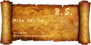 Mike Sára névjegykártya